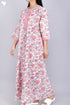 60’s Cotton Zipper Kaftan In Floral Print