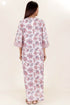 60’s Cotton Zipper Kaftan In Floral Print
