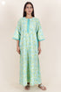 60’s Cotton Zipper Kaftan In Floral Print