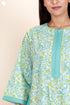 60’s Cotton Zipper Kaftan In Floral Print