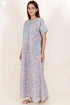 60’s Cotton Zipper Kaftan In Floral Print