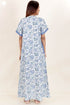 60’s Cotton Zipper Kaftan In Floral Print