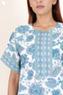 60’s Cotton Zipper Kaftan In Floral Print