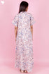 60’s Cotton V-neck Kaftan In Floral Print