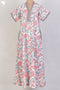 60s Cotton Kaftan In Floral Print