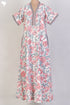 60s Cotton Kaftan In Floral Print