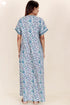 60’s Cotton Short Sleeve Kaftan In Floral Print