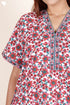 60’s Cotton V-neck Kaftan In Floral Print