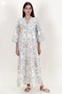 60’s Cotton Short Sleeve Kaftan In Floral Print