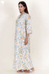 60’s Cotton Short Sleeve Kaftan In Floral Print