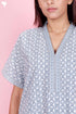 60’s Cotton Short Sleeve Kaftan In Floral Print
