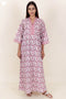 60’s Cotton Full Sleeved Kaftan In Floral Print