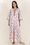 60’s Cotton Full Sleeved Kaftan In Floral Print