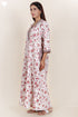 60’s Cotton Full Sleeved Kaftan In Floral Print