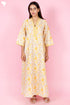 60’s Cotton Full Sleeved Kaftan In Floral Print