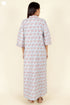 60’s Cotton Full Sleeved Kaftan In Floral Print