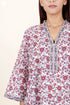 60’s Cotton Full Sleeved Kaftan In Floral Print