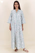 60’s Cotton Full Sleeved Kaftan In Floral Print