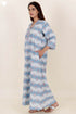 60’s Cotton Full Sleeved Kaftan In Graphic Print