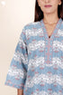 60’s Cotton Full Sleeved Kaftan In Graphic Print
