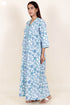 60’s Cotton Full Sleeved Kaftan In Floral Print