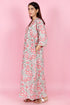60’s Cotton Full Sleeved Kaftan In Floral Print