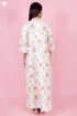 60’s Cotton Full Sleeved Kaftan In Floral Print