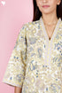 60’s Cotton Full Sleeved Kaftan In Floral Print