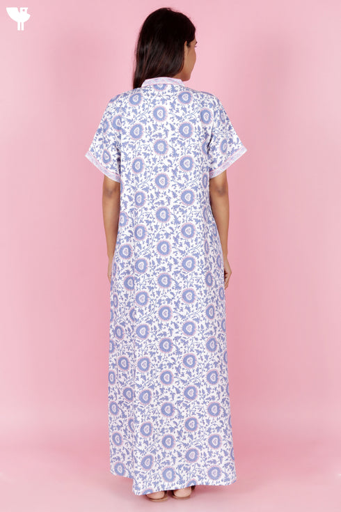 Bizzy Lizzy Kaftan in Floral Block Print