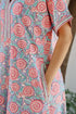Bizzy Lizzy Half Sleeved Kaftan in Block Print