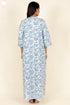 60’s Cotton Full Sleeved Kaftan In Floral Print