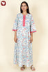60’s Cotton Full Sleeve Kaftan in Floral Print