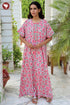 Bizzy Lizzy Front Zipper Kaftan in Floral Print