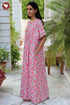 Bizzy Lizzy Front Zipper Kaftan in Floral Print