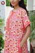 Bizzy Lizzy Front Zipper Kaftan in Floral Print