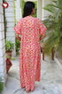 Bizzy Lizzy Front Zipper Kaftan in Floral Print