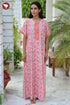 Bizzy Lizzy Front Zipper Kaftan in Floral Print