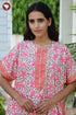 Bizzy Lizzy Front Zipper Kaftan in Floral Print