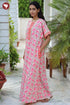 Bizzy Lizzy Front Zipper Kaftan in Floral Print