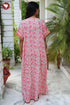 Bizzy Lizzy Front Zipper Kaftan in Floral Print