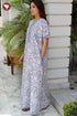 Bizzy Lizzy Front Zipper Kaftan in Floral Print