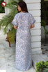 Bizzy Lizzy Front Zipper Kaftan in Floral Print