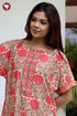 Bizzy Lizzy Front Zipper Kaftan in Floral Print