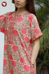 Bizzy Lizzy Front Zipper Kaftan in Floral Print