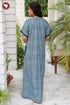 Bizzy Lizzy Front Zipper Kaftan in Floral Print