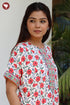 Bizzy Lizzy Front Zipper Kaftan in Floral Print