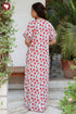 Bizzy Lizzy Front Zipper Kaftan in Floral Print
