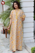 60’s Cotton Short Sleeve Kaftan In Floral Print