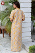 60’s Cotton Short Sleeve Kaftan In Floral Print