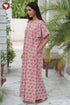 60’s Cotton V-neck Kaftan in Floral Print
